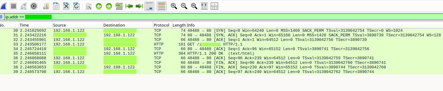 raw http wireshark